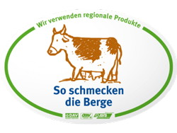 DAV Erlangen | Erlanger Hütte | Logo "So schmeckendie Berge"