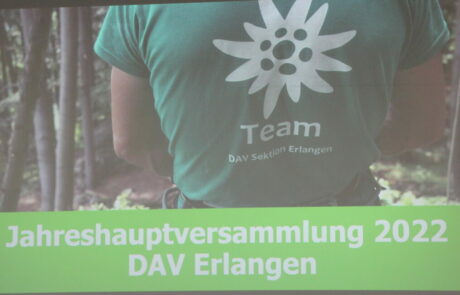 Jahreshauptversammlung 2022 DAV Sektion Erlangen