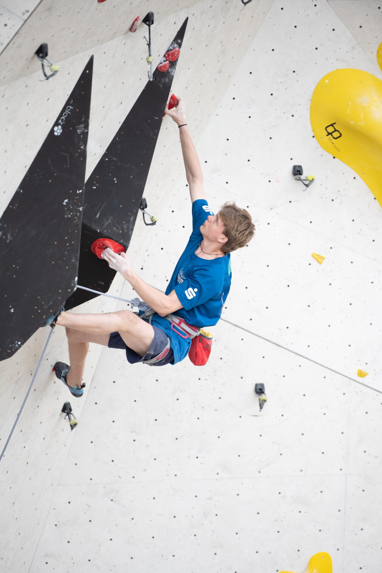 DAV Erlangen | Wettkampftklettern | Justus Jäger | Süddt. Meisterschaft Lead Augsburg 2023 | Foto: S. Riedl DAV Erlangen | Wettkampftklettern | Justus Jäger | Süddt. Meisterschaft Lead Augsburg 2023 | Foto: S. Riedl