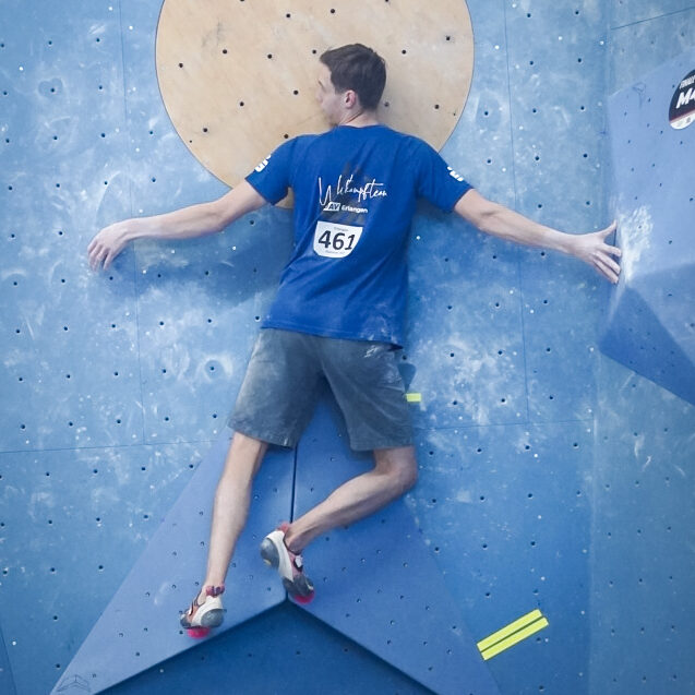 Kurt Hammer klettert und bouldert im Sportkletterkader des DAV Erlangen auf regionaler und nationaler Ebene. Foto: S. Sichert Kurt Hammer klettert und bouldert im Sportkletterkader des DAV Erlangen auf regionaler und nationaler Ebene. Foto: S. Sichert