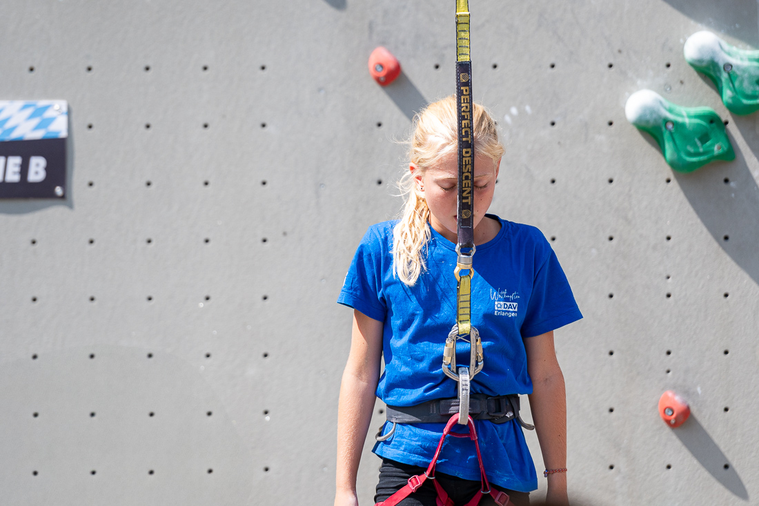 Ihren ersten Speedcup absolvierte Emma Beck vom DAV Erlangen 2025 in Rosenheim. Foto: Kroha Fotografie