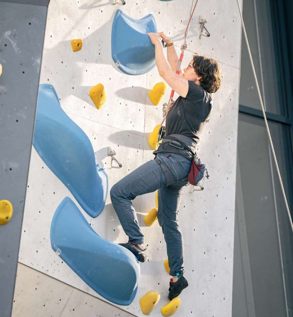 Charly Wopkes erkletterte sich den Deutschen Meistertitel in ihrer Klasse RP2 weiblich. Foto: Xaver Quintus