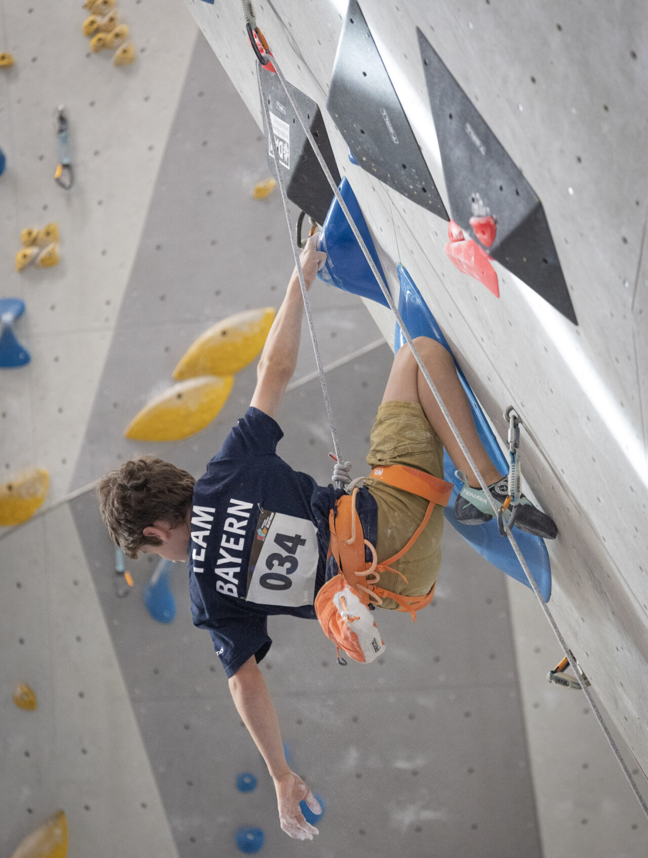Und schon wieder Platz 1: Leo Cea Bliedtner ist ein echtes Ausnahmetalent im Lead-Klettern. Foto: M. Mishan