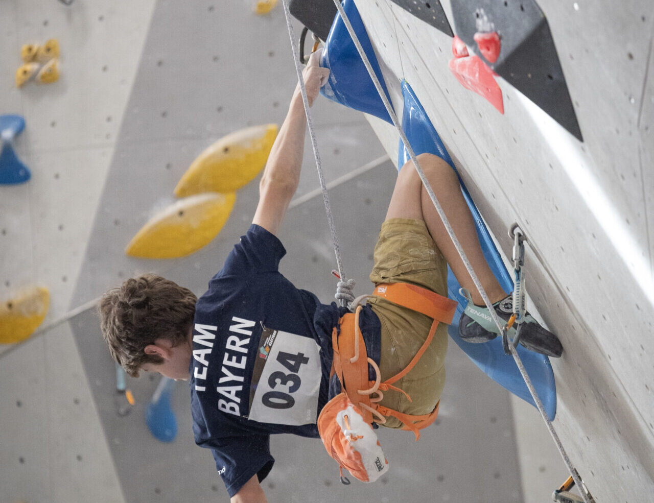 Und schon wieder Platz 1: Leo Cea Bliedtner ist ein echtes Ausnahmetalent im Lead-Klettern. Foto: M. Mishan